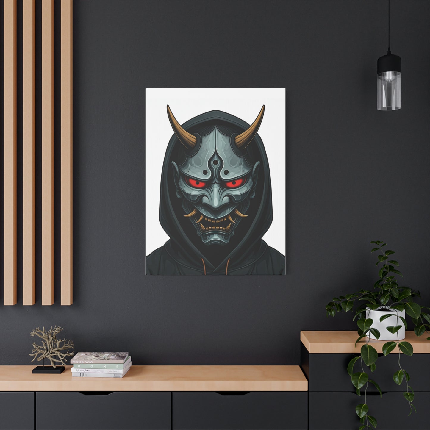 Hooded Demon Mask Wall Art & Canvas Prints