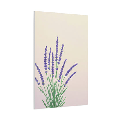 Lavender Botanical Minimal Illustration Wall Art & Canvas Prints