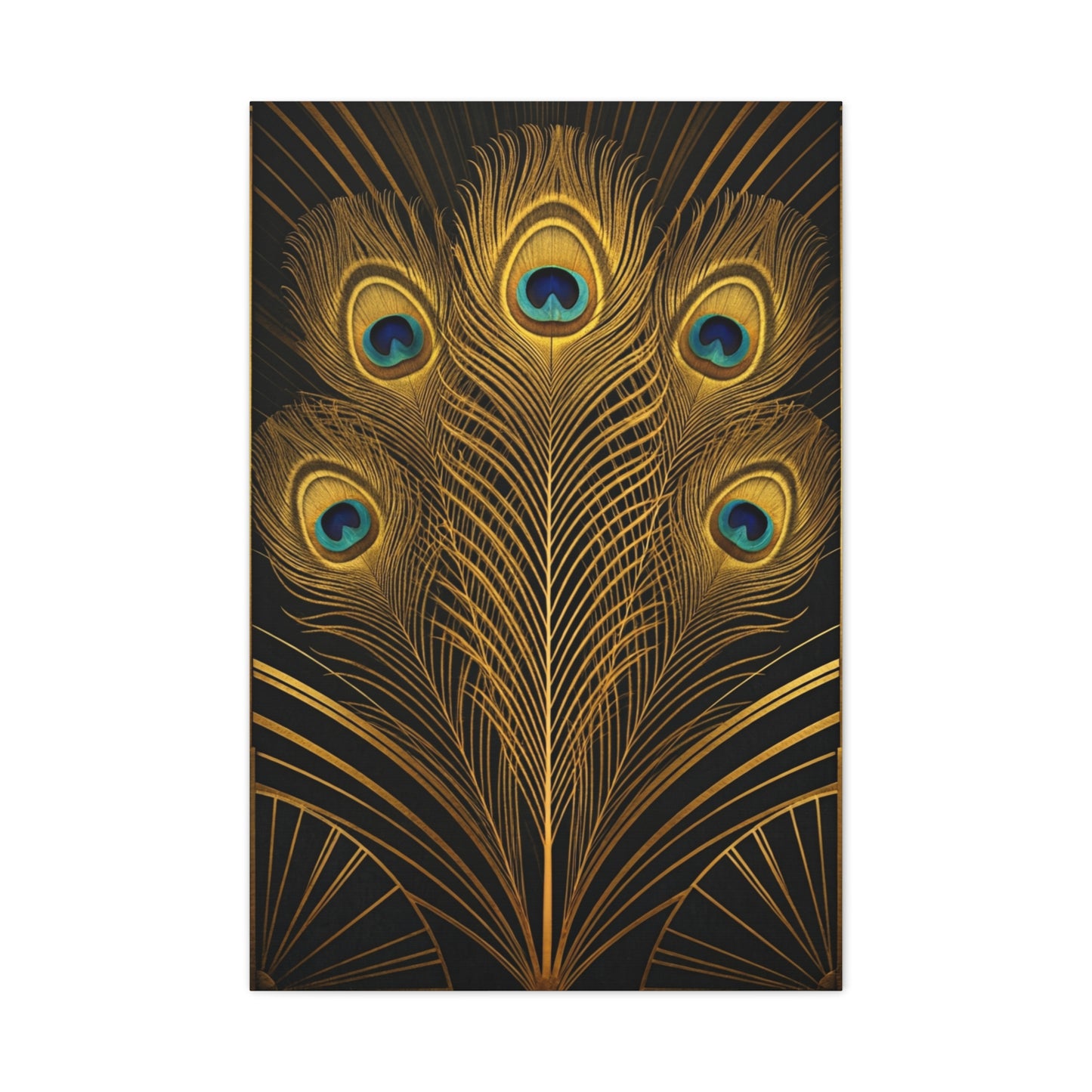 Gilded Peacock Elegance Wall Art & Canvas Prints