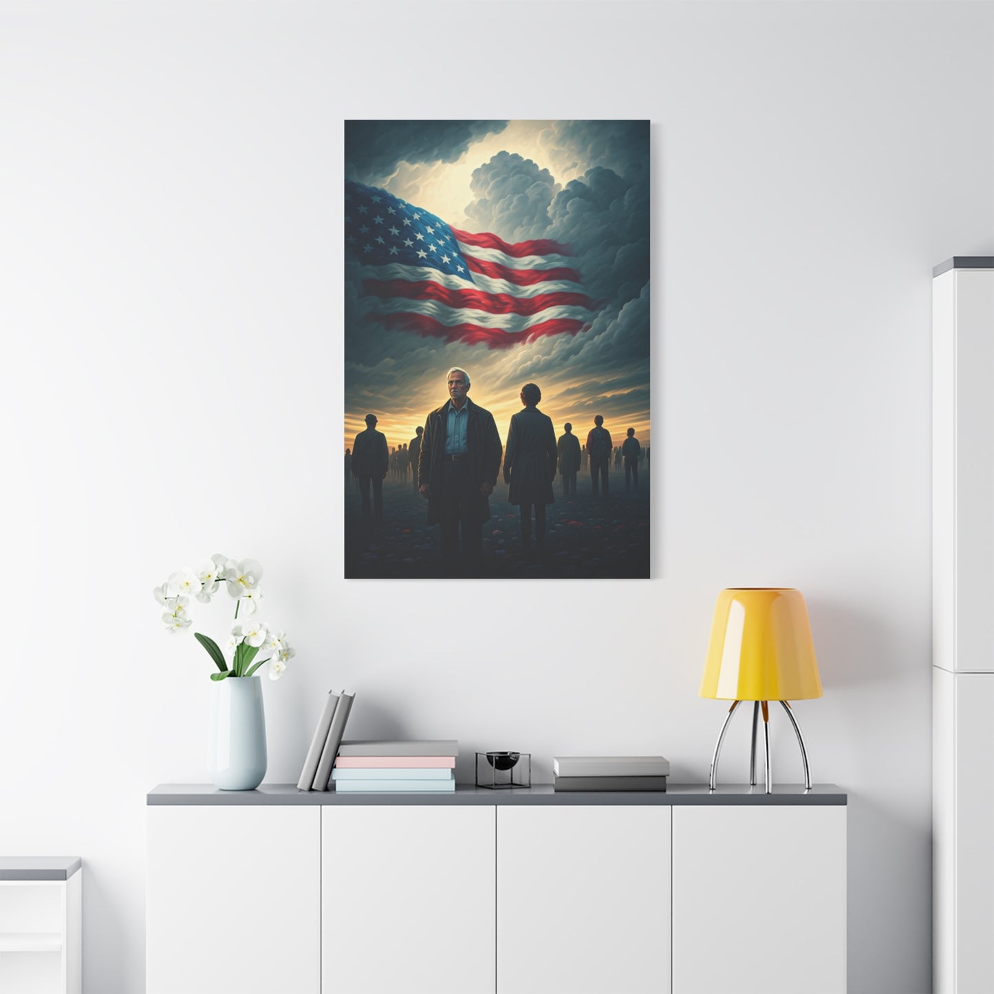 American Flag Gathering of Hope Wall Art & Canvas Prints