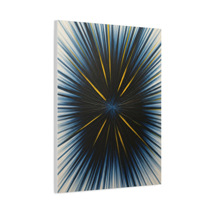 Radiating Blue and Gold Abstract Wall Art & Canvas Prints