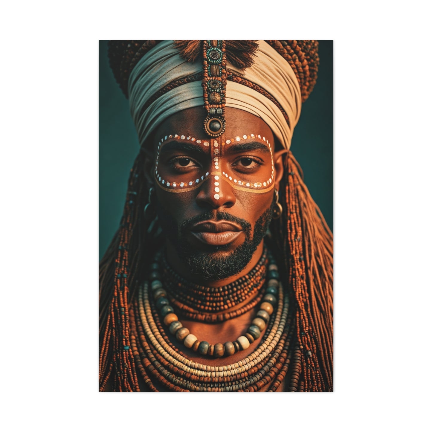 Tribal Essence Beaded Portrait Wall Art & Canvas Prints