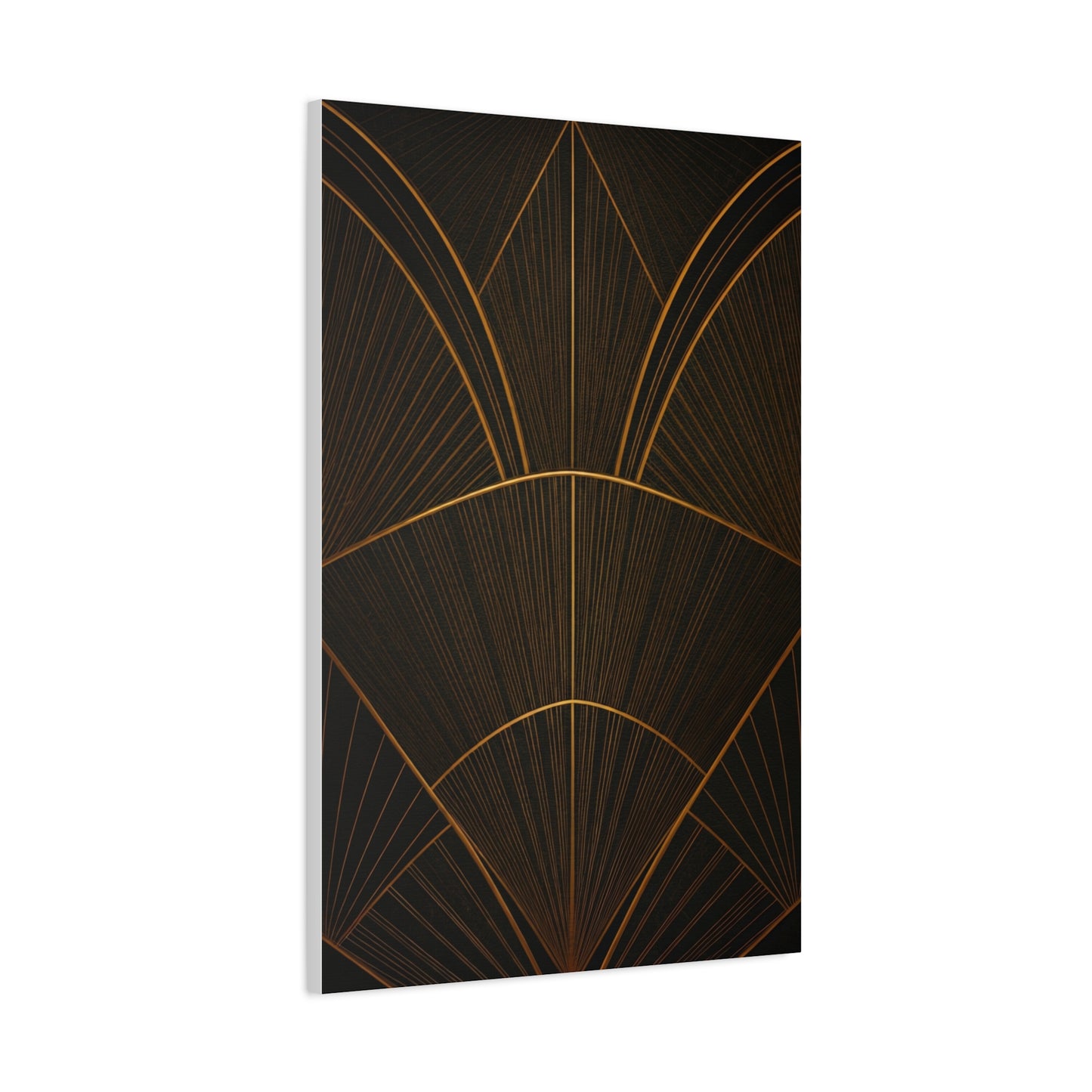 Minimal Gold Fan Geometry Wall Art & Canvas Prints