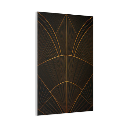 Minimal Gold Fan Geometry Wall Art & Canvas Prints
