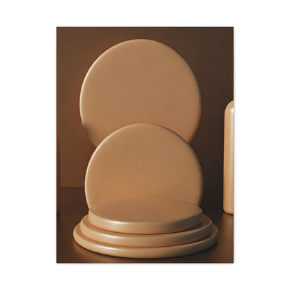Sculptural Circular Podium Minimal Wall Art & Canvas Prints