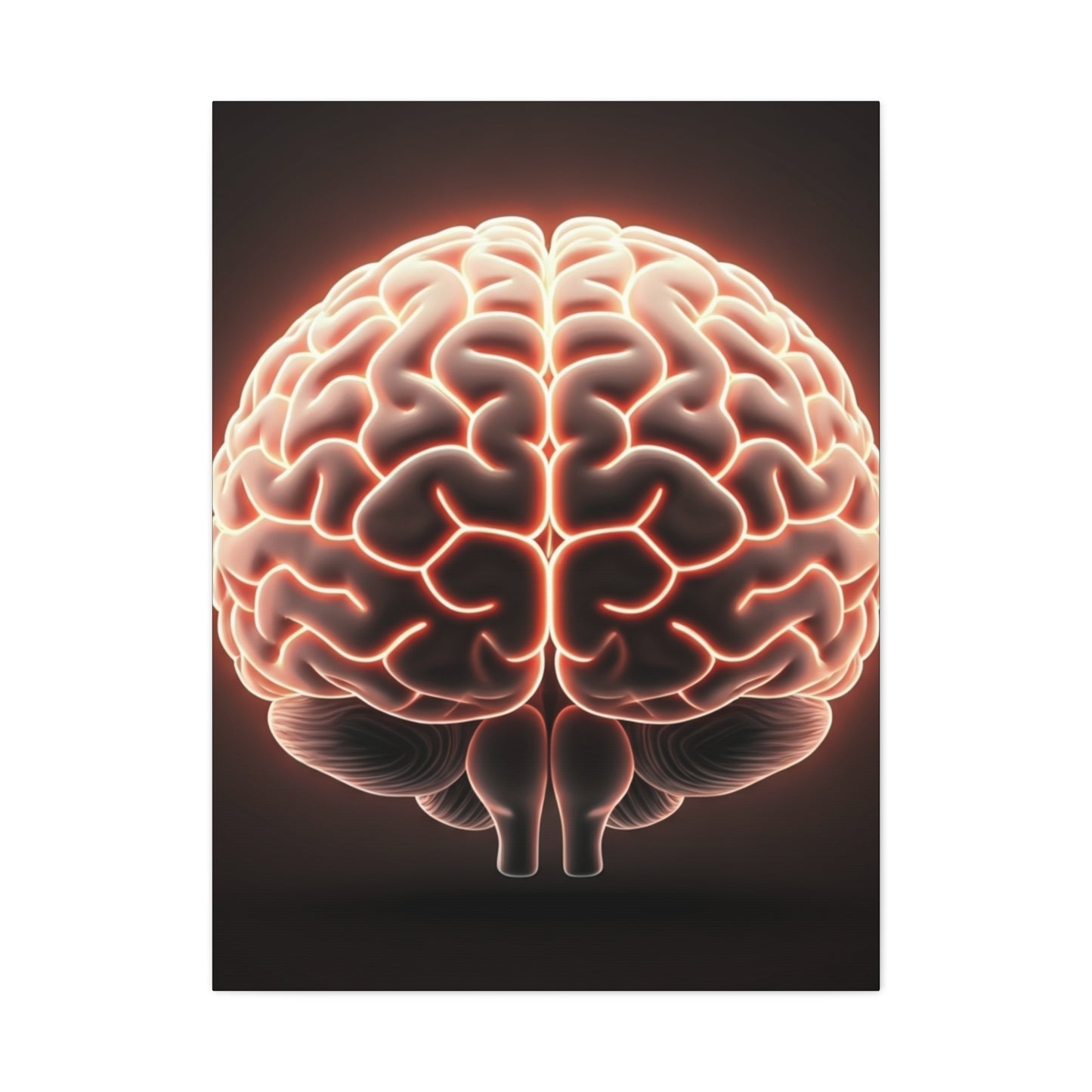 Illuminated Human Brain Wall Art & Canvas Prints