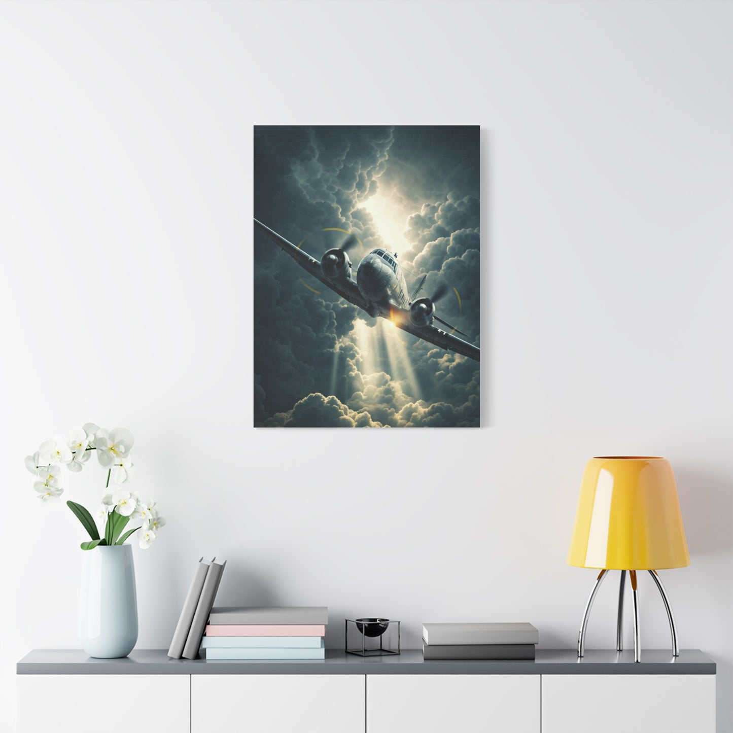 Lightning Storm Fighter Flight Wall Art & Canvas Prints