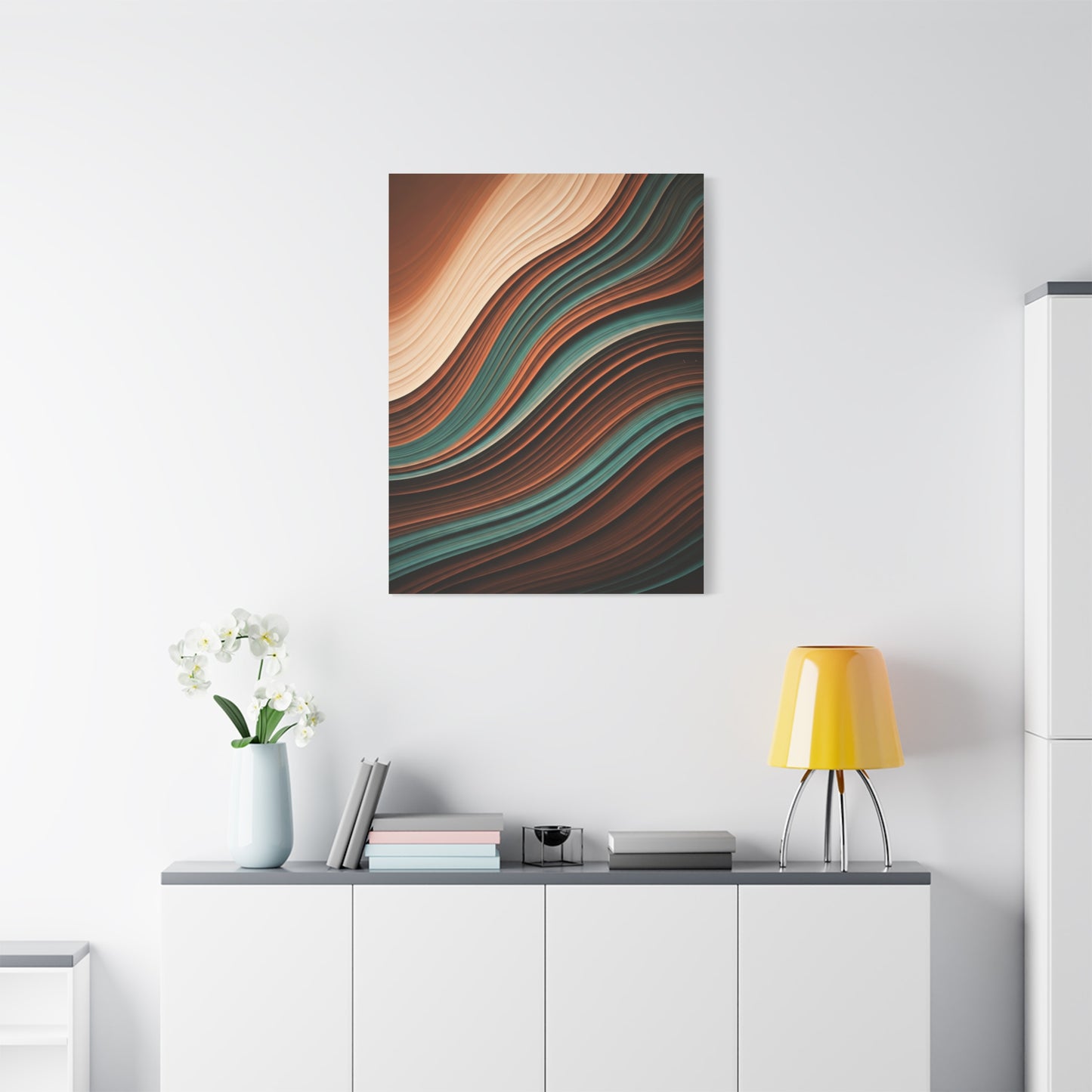 Earthtone Flow Harmony Abstract Wall Art & Canvas Prints