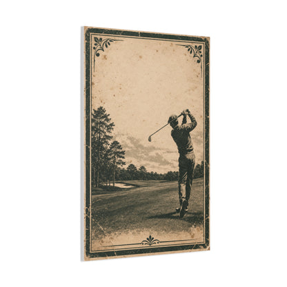 Vintage Tournament Poster Golfer Wall Art & Canvas Print