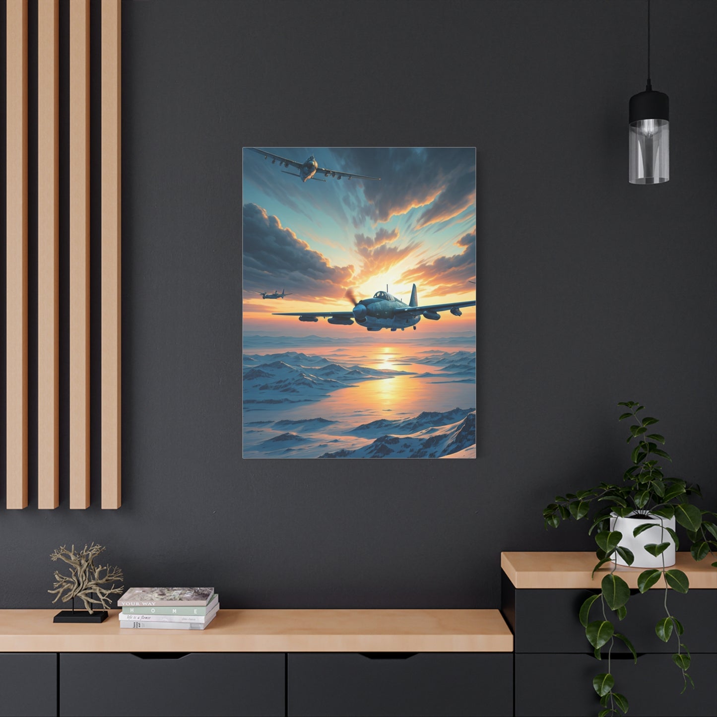 Dawn Jet Breakthrough Over the Clouds Wall Art & Canvas Prints