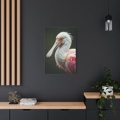 Elegant Pink Pelican Portrait Wall Art & Canvas Prints