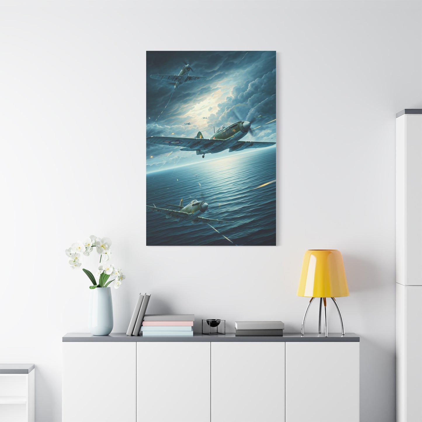 Storm Skies Aerial Battle Flight Wall Art & Canvas Prints  .