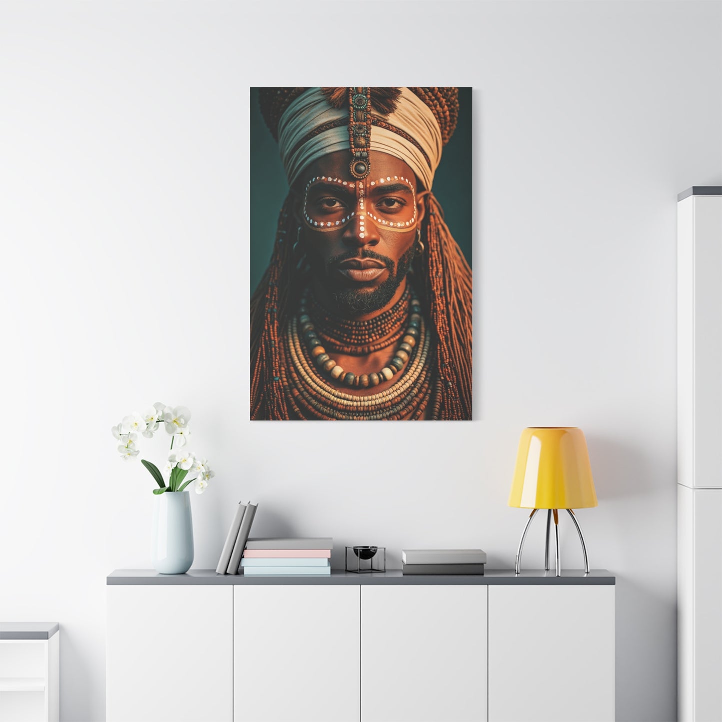 Tribal Essence Beaded Portrait Wall Art & Canvas Prints