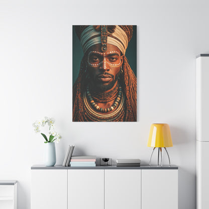 Tribal Essence Beaded Portrait Wall Art & Canvas Prints