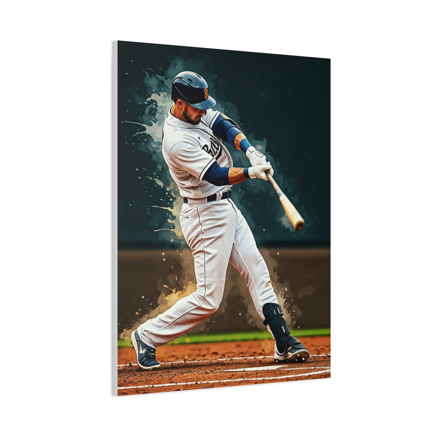 Home Run Swing Impact Baseball Wall Art & Canvas Prints