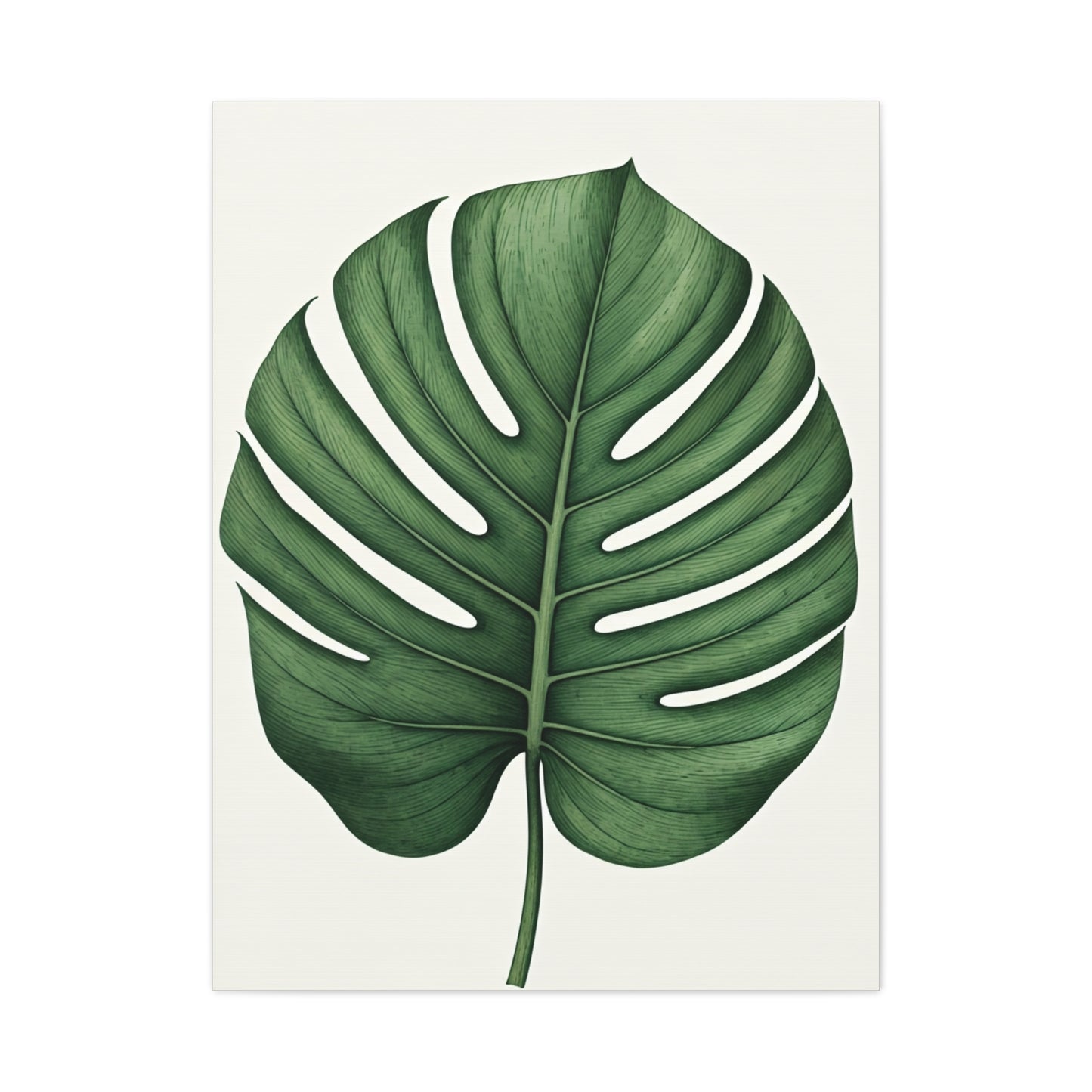 Monstera Leaf Illustration Wall Art & Canvas Prints