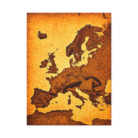 Classic World Scroll Map Wall Art & Canvas Prints