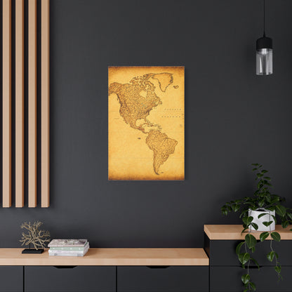 Decorative Double Hemisphere World Map Wall Art & Canvas Prints