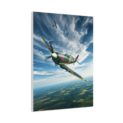 Vintage Warbird Flight Over Open Fields Wall Art & Canvas Prints