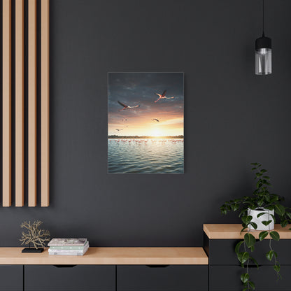 Birds Over Tranquil Ocean Sunrise Wall Art & Canvas Prints