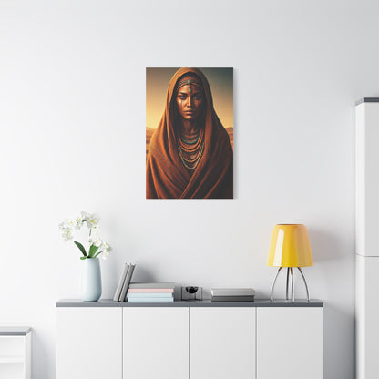 Bohemian Tribal Woman Portrait Wall Art & Canvas Prints