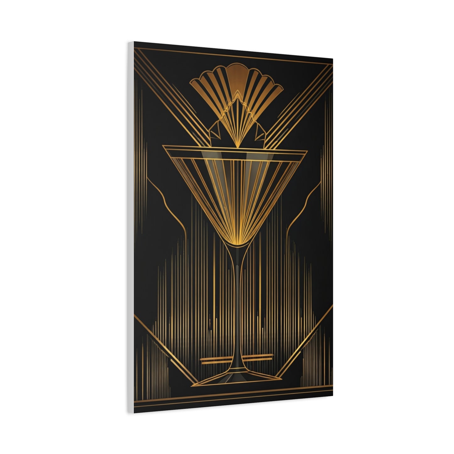 Golden Martini Luxe Art Deco Wall Art & Canvas Prints