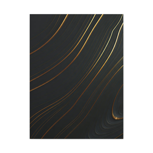Golden Trace Minimalist Wall Art & Canvas Prints