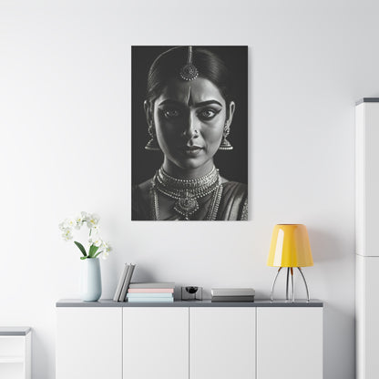 Timeless Elegance Black & White Cultural Portrait Wall Art & Canvas Prints