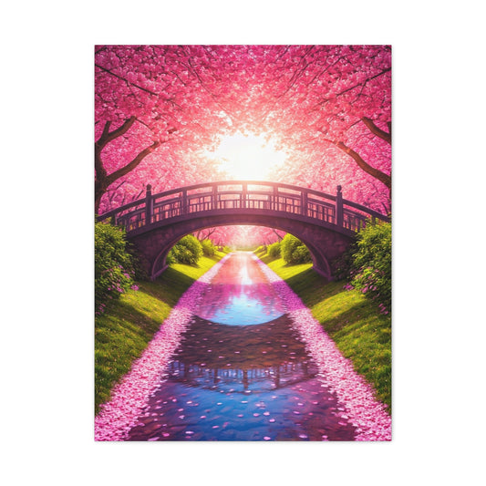 Sakura Bridge Reflection at Sunrise Wall Art & Canvas Prints