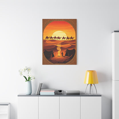 Desert Caravan at Dusk Wall Art & Canvas Prints