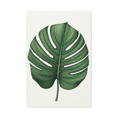 Monstera Leaf Illustration Wall Art & Canvas Prints