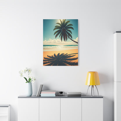 Palm Shadow Serenity Beach Wall Art & Canvas Prints