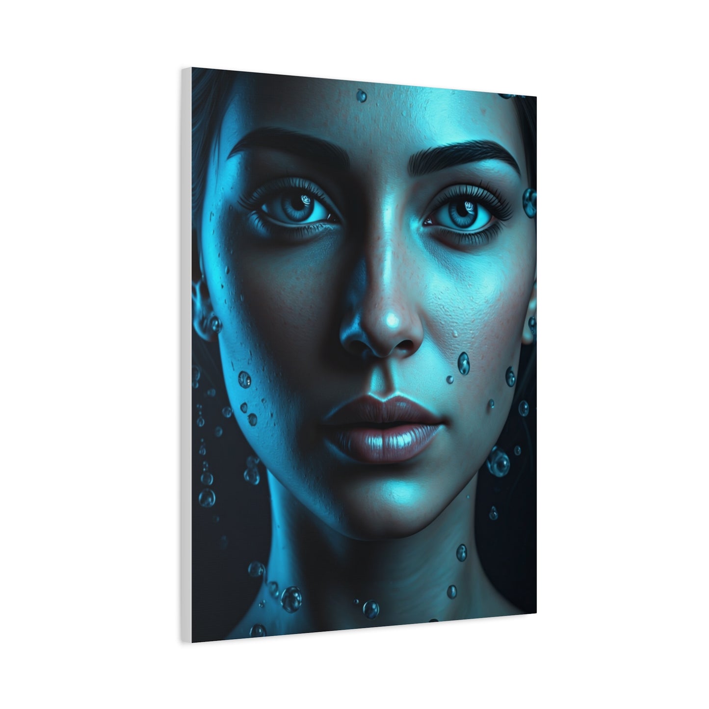 Ethereal Blue Gaze Portrait Wall Art & Canvas Prints