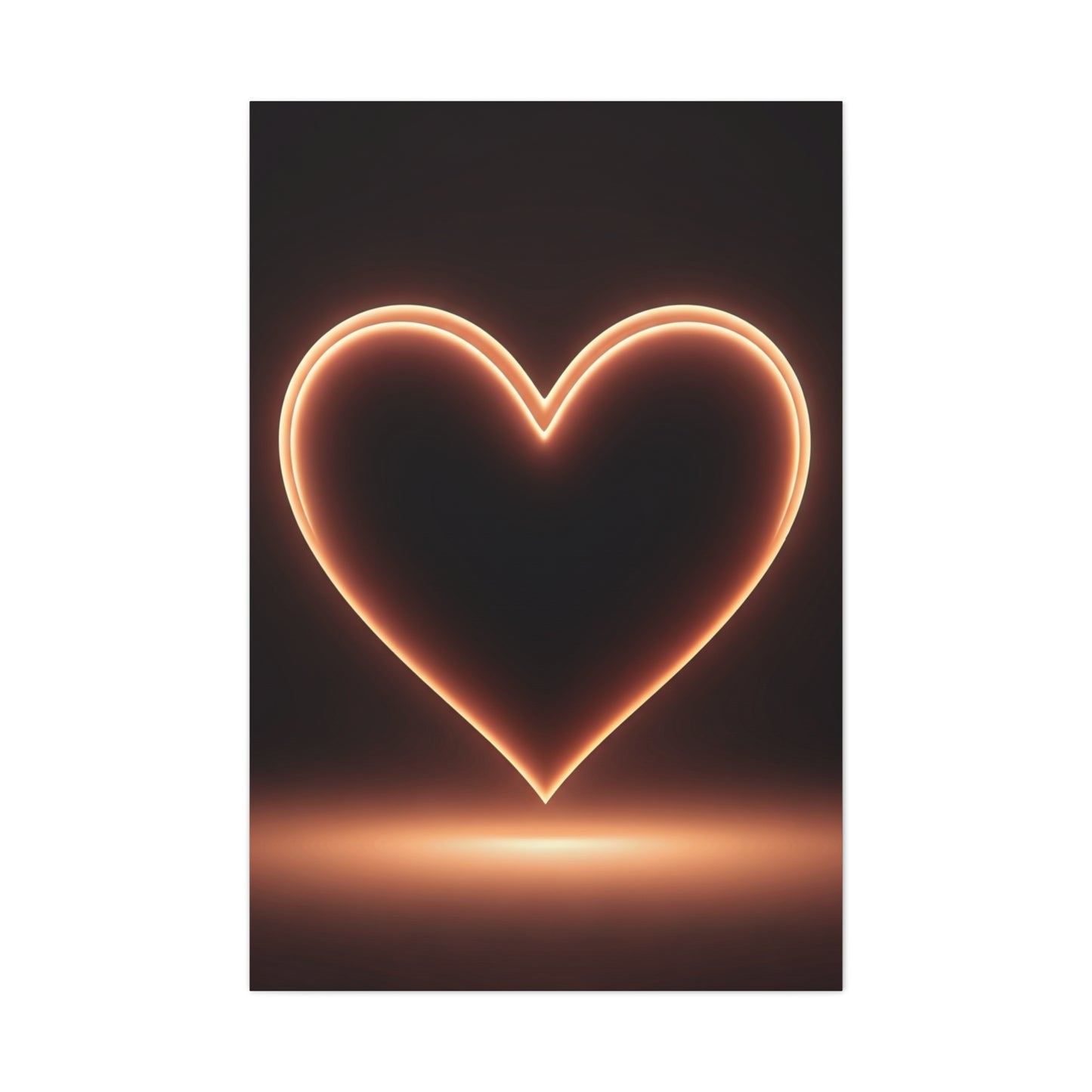 Luminous Heart Minimal Glow Wall Art & Canvas Prints