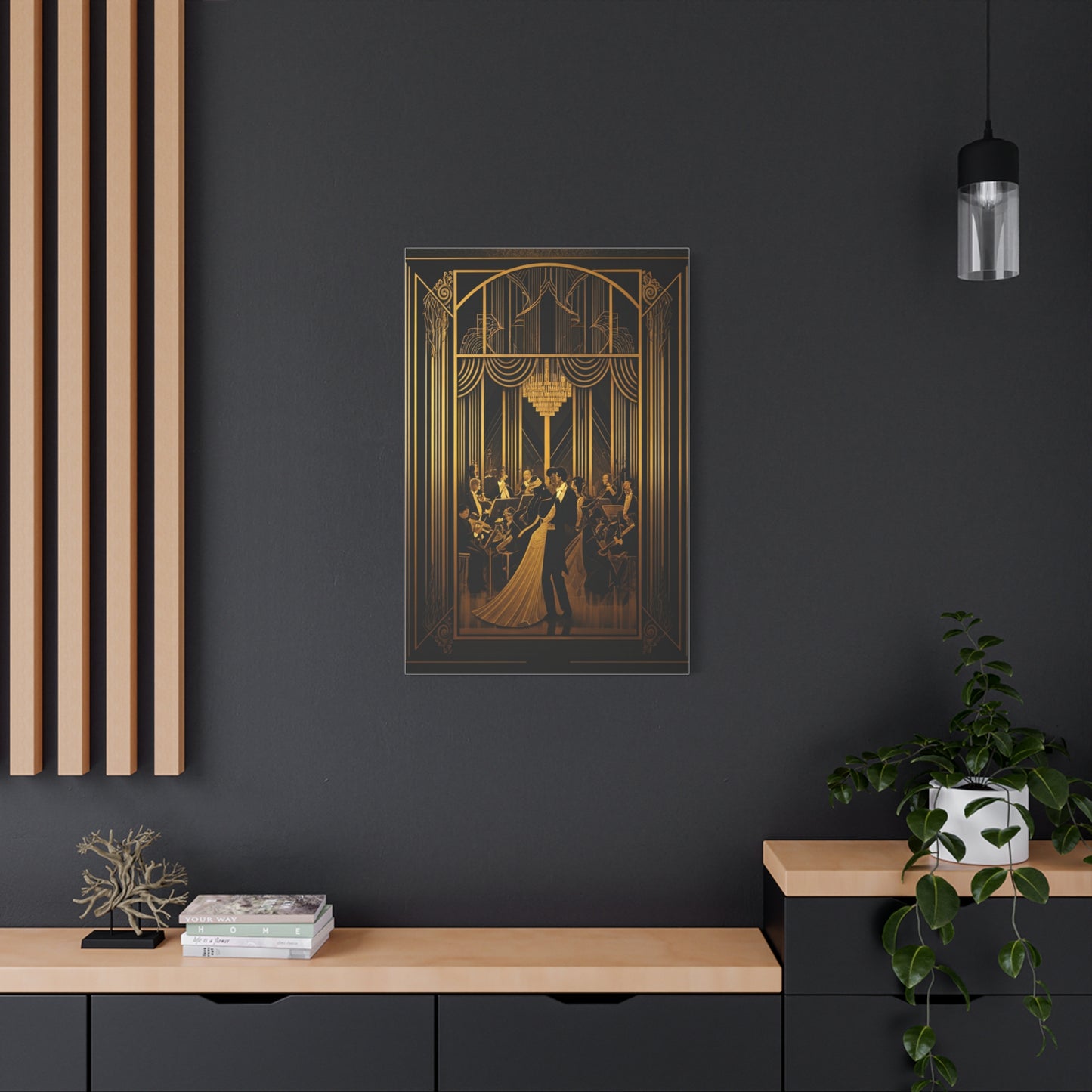 Midnight Ballroom Elegance Art Deco Wall Art & Canvas Prints