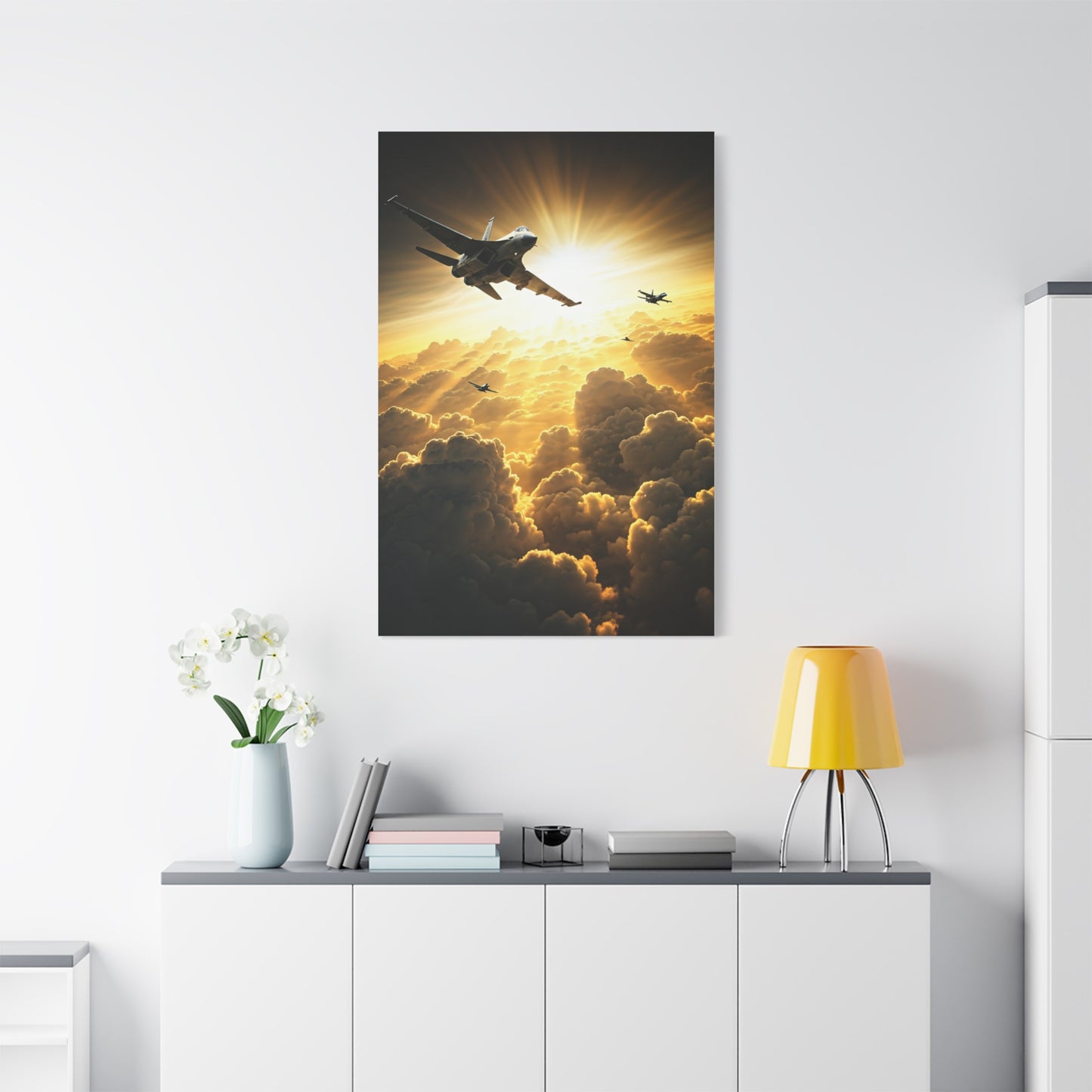 Golden Breakthrough Aerial Mission Wall Art & Canvas Prints