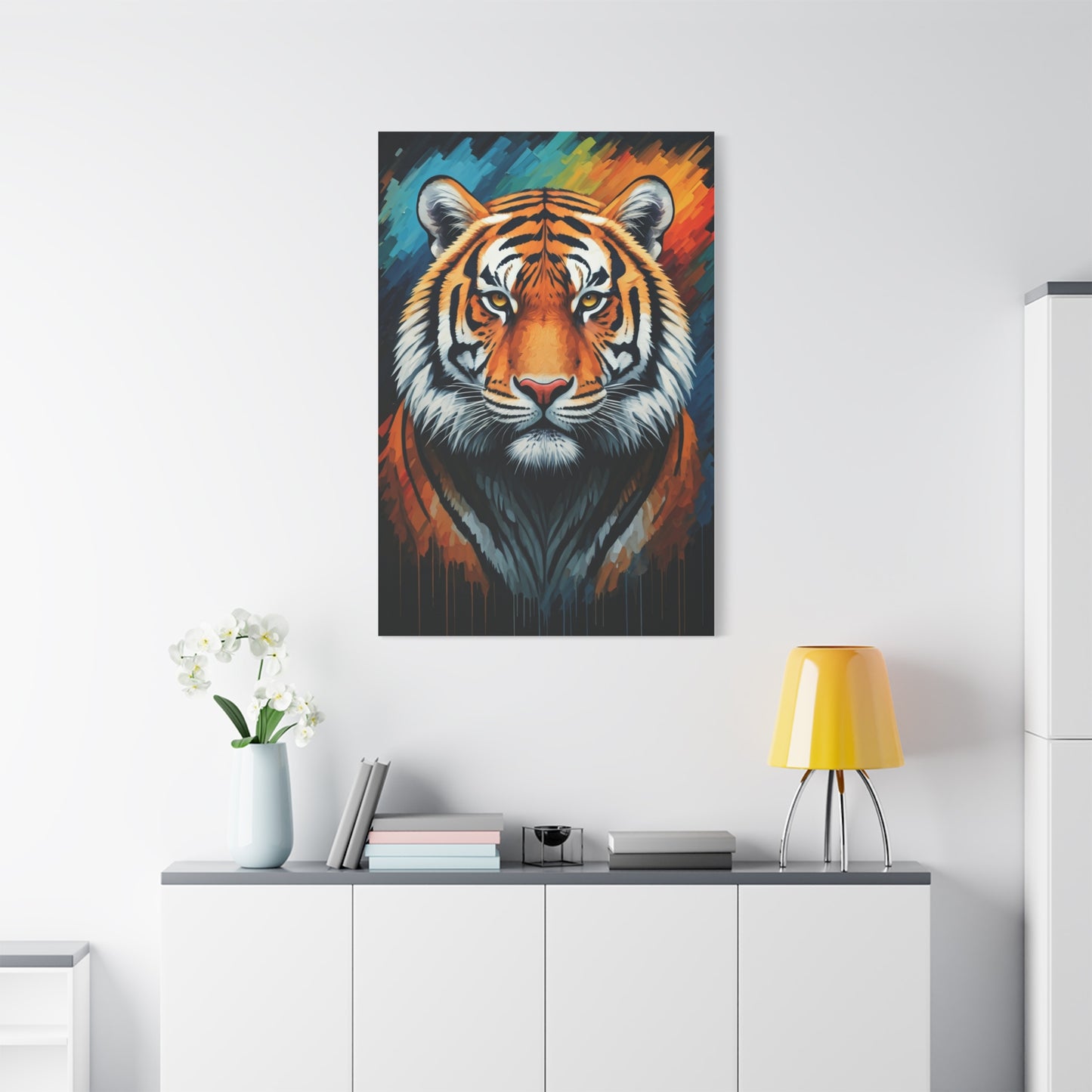 Fierce Ember Tiger Wall Art & Canvas Print