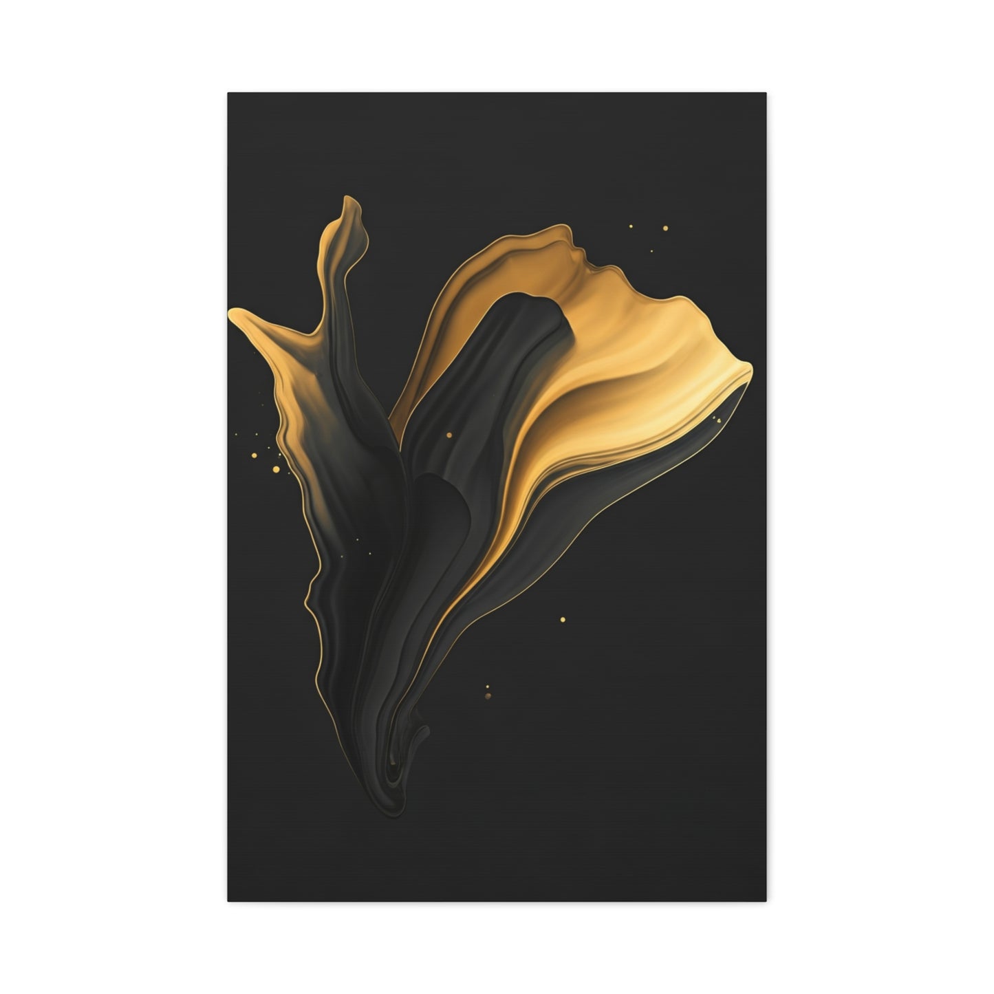 Golden Flow Abstract Form Wall Art & Canvas Prints