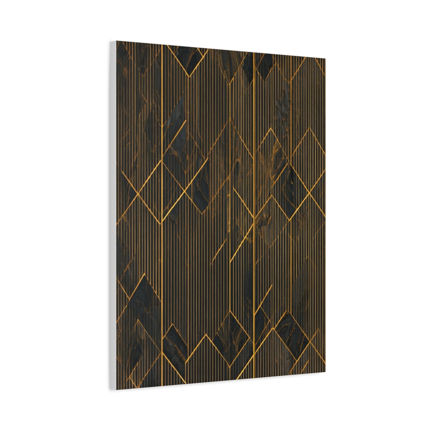 Golden Geometry Noir Wall Art & Canvas Prints