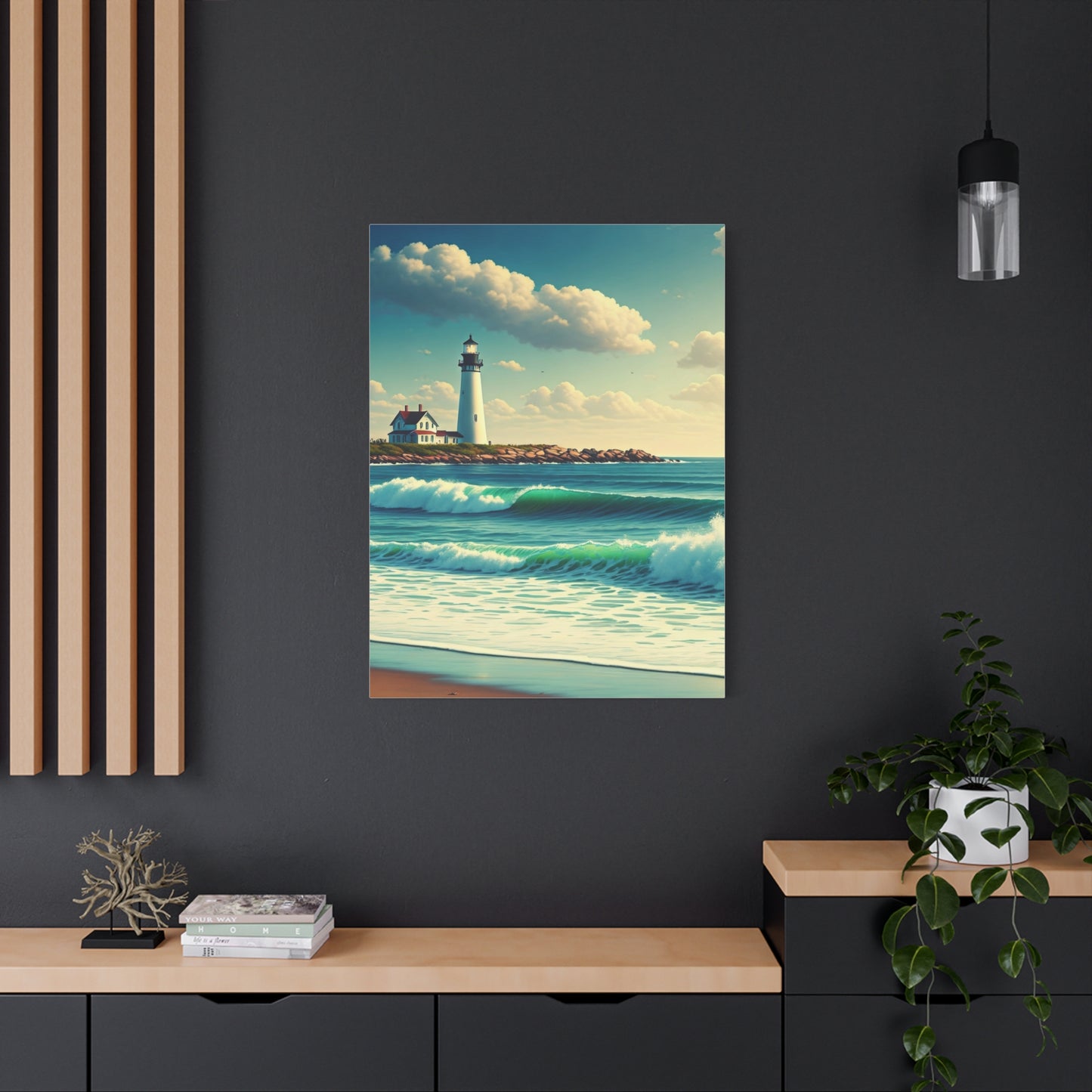 Lighthouse Waves Serenity Wall Art & Canvas Prints