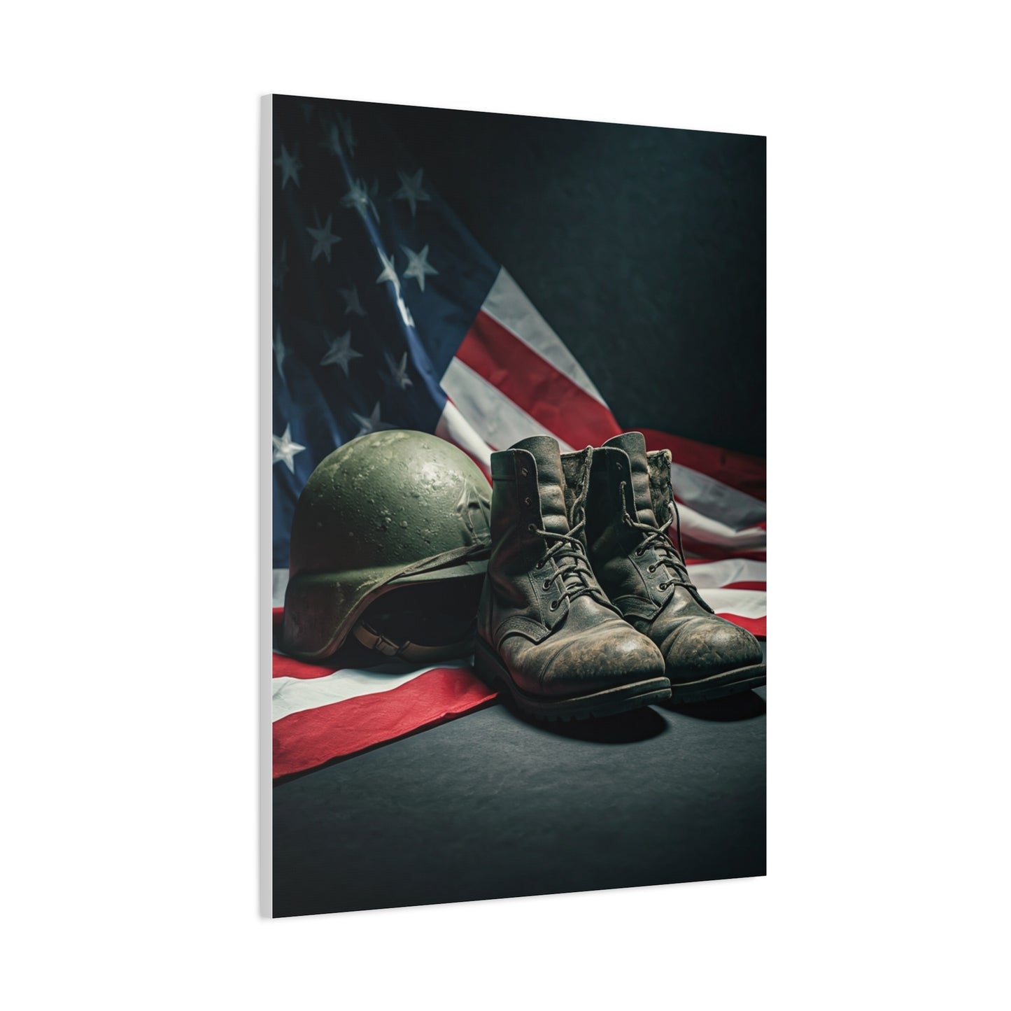 Battlefield Helmet and Boots Tribute Wall Art & Canvas Prints.