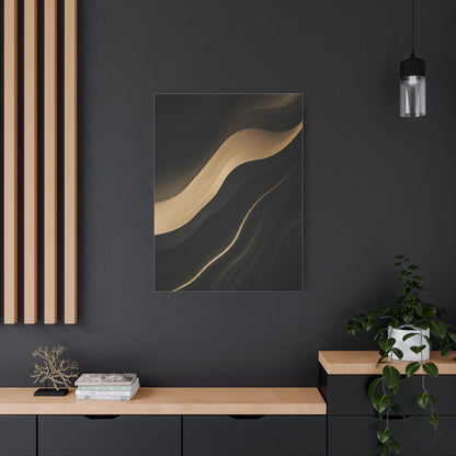 Golden Flow Abstract Wave Wall Art & Canvas Prints