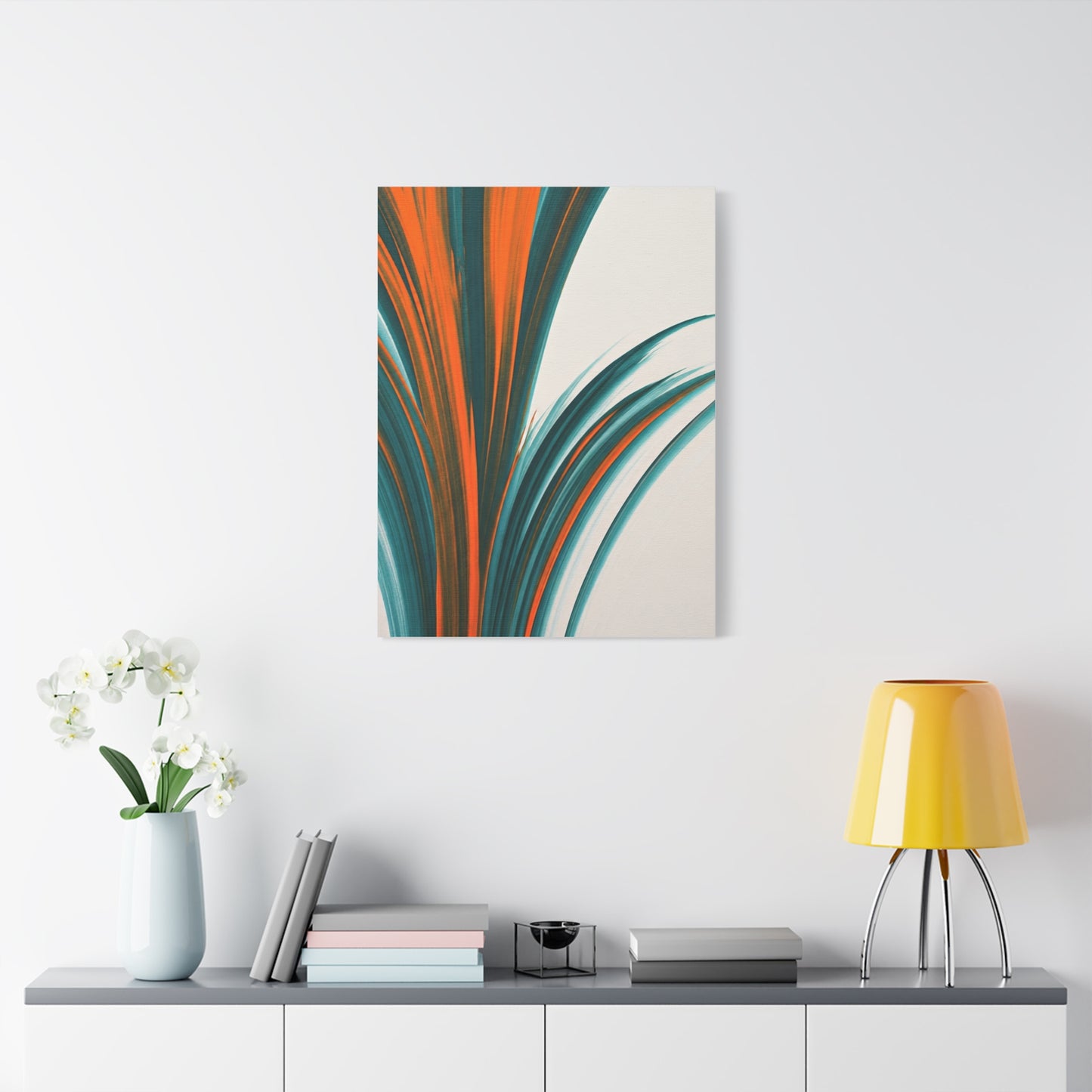 Vertical Flowing Arcs Abstract Wall Art & Canvas Prints