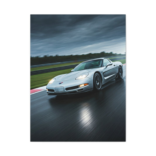 2001 Chevrolet Corvette C5 Z06 Wet Track Performance Wall Art & Canvas Prints