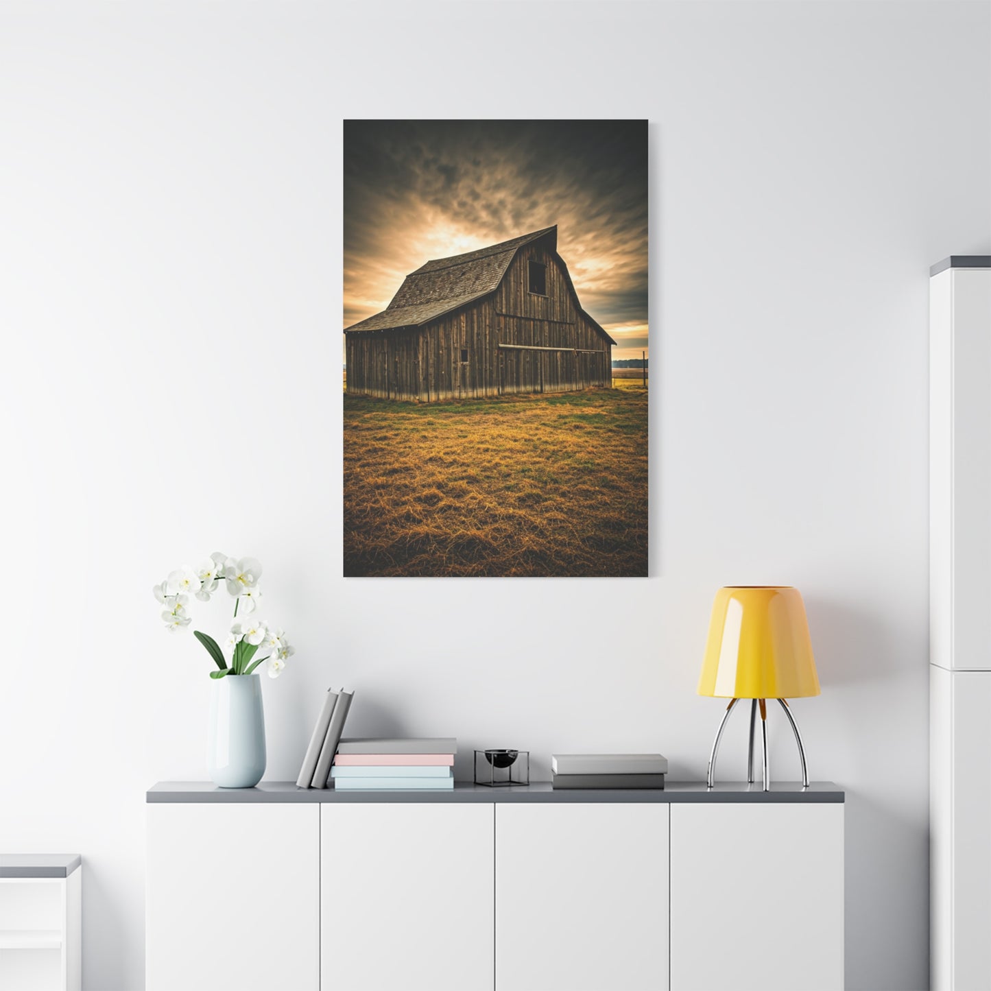 Golden Field Weathered Barn Wall Art & Canvas Prints