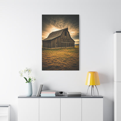 Golden Field Weathered Barn Wall Art & Canvas Prints