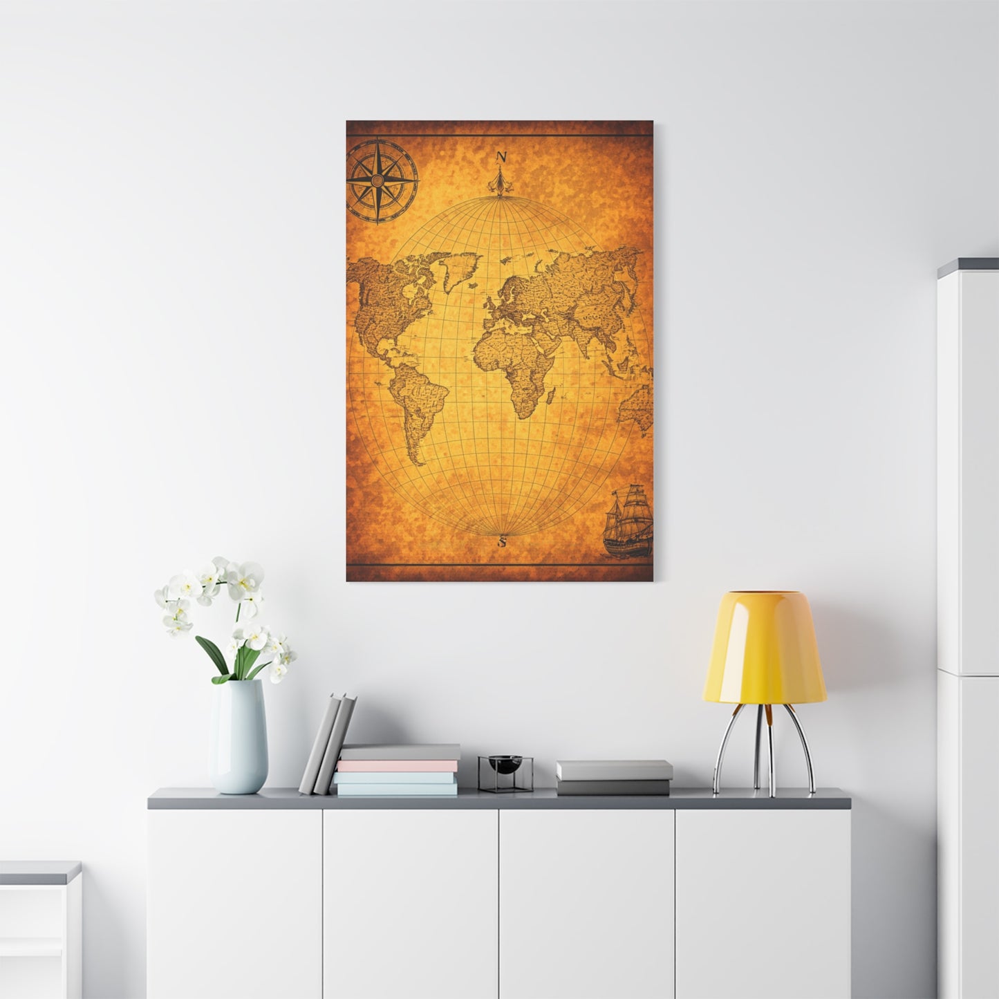 Classic Globe World Map Wall Art & Canvas Prints