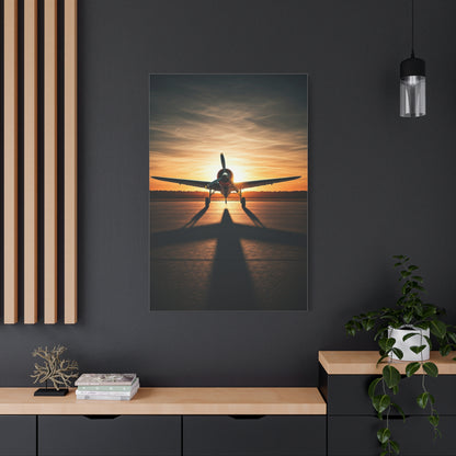 Golden Horizon Propeller Flight Wall Art & Canvas Prints