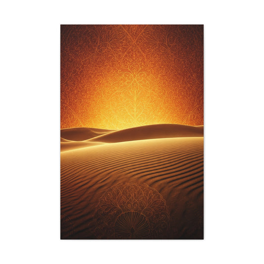 Golden Desert Mandala Horizon Wall Art & Canvas Prints