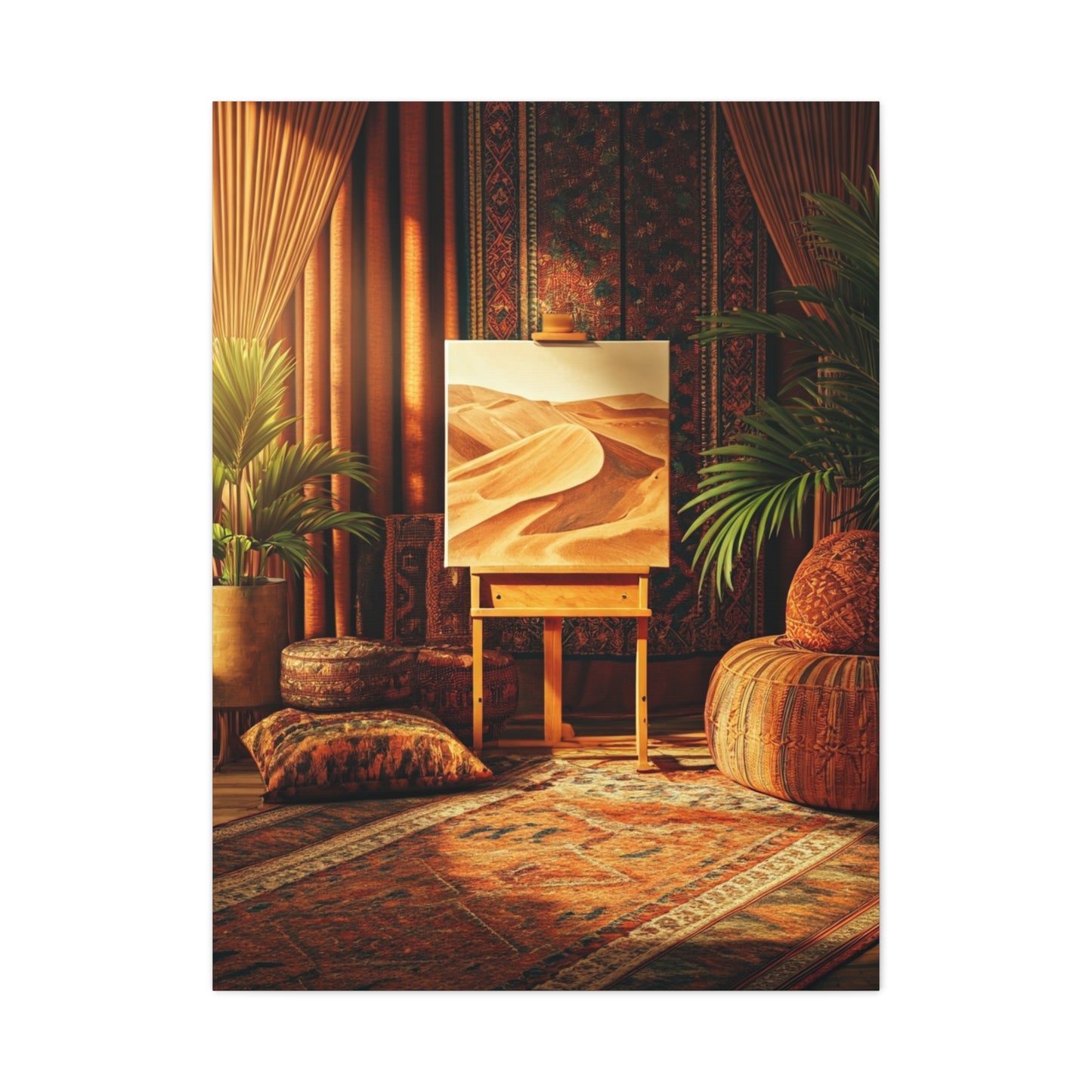 Bohemian Desert Studio Interior Wall Art & Canvas Prints